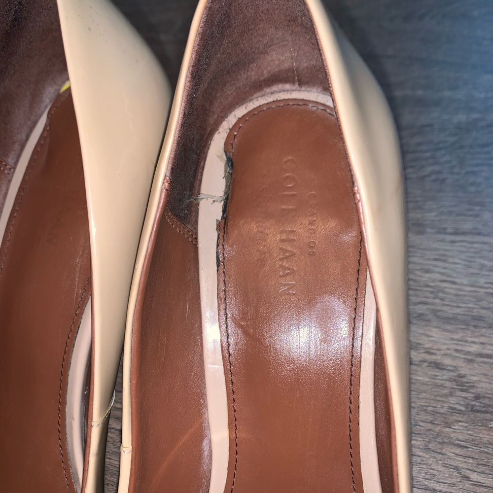 Cole Haan Nude Bow Heels Size 8.5 - Picture 6 of 8